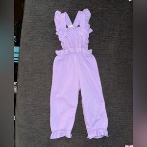 Vintage Carter's Purple Ruffle Overalls baby 12 months pre loved